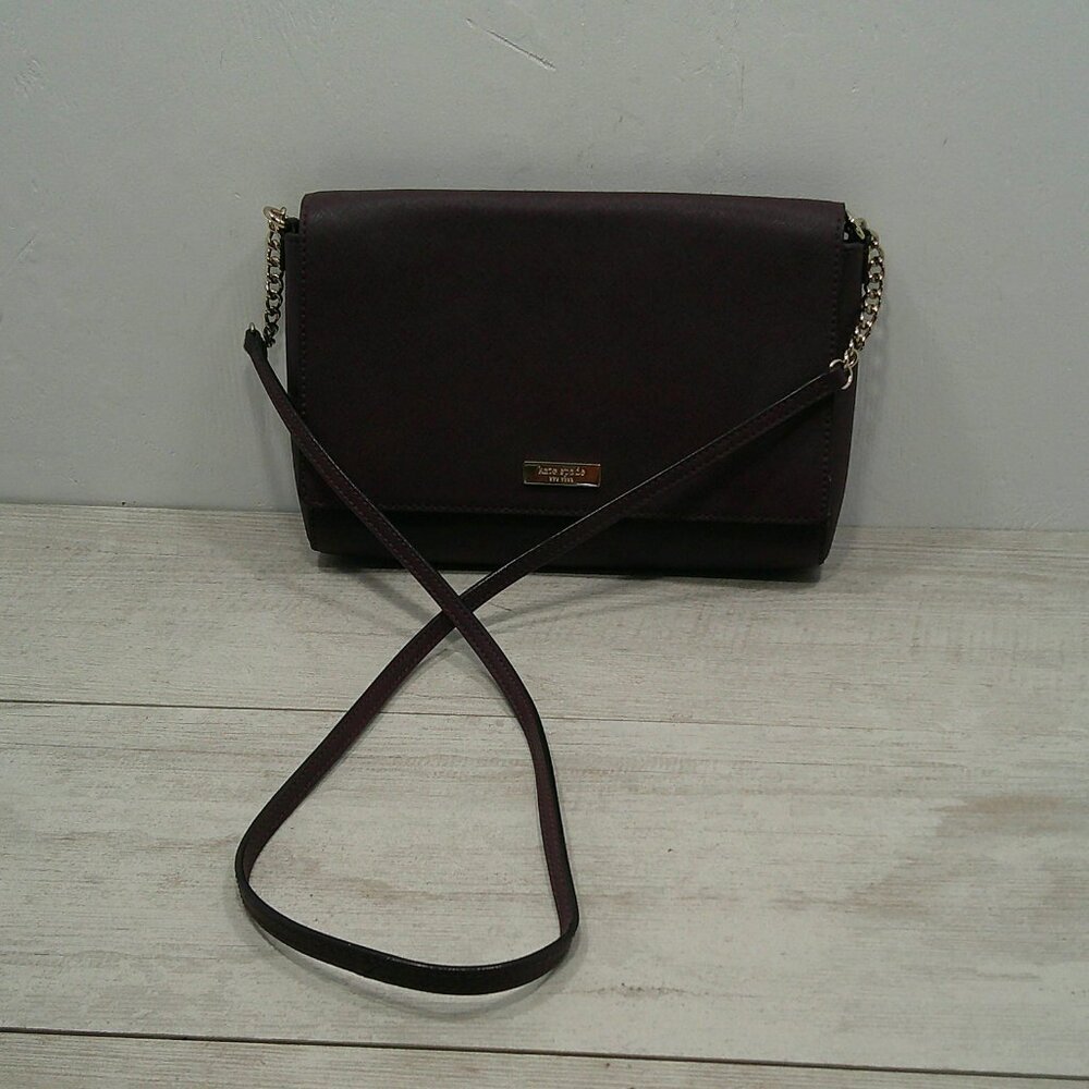 Kate Spade Leather Plum laurel way greer crossbody bag | Purse| Pocketbook - Picture 2 of 12